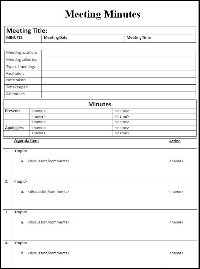 Free Printable Client Meeting Recap Template Doc