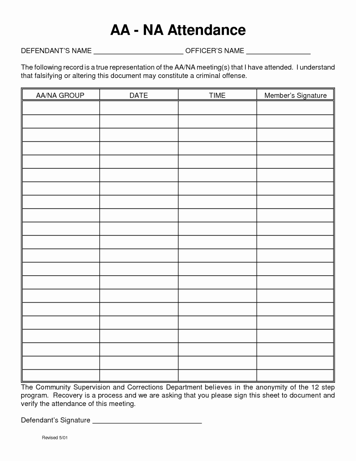 Free Printable Condominium Meeting Sign In Sheet Template Word