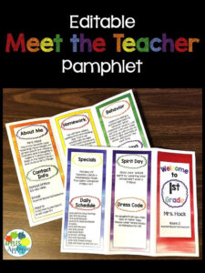 Free Printable Open House Meet The Teacher Template