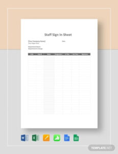 Free Printable Staff Meeting Sign In Sheet Template Word