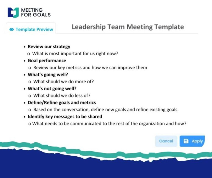 Free Sample Eos Level 10 Meeting Template Word