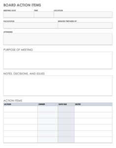 Free Sample Meeting Follow Up Action Items Template Example