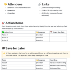 Free Sample Meeting Summary Action Items Template Doc