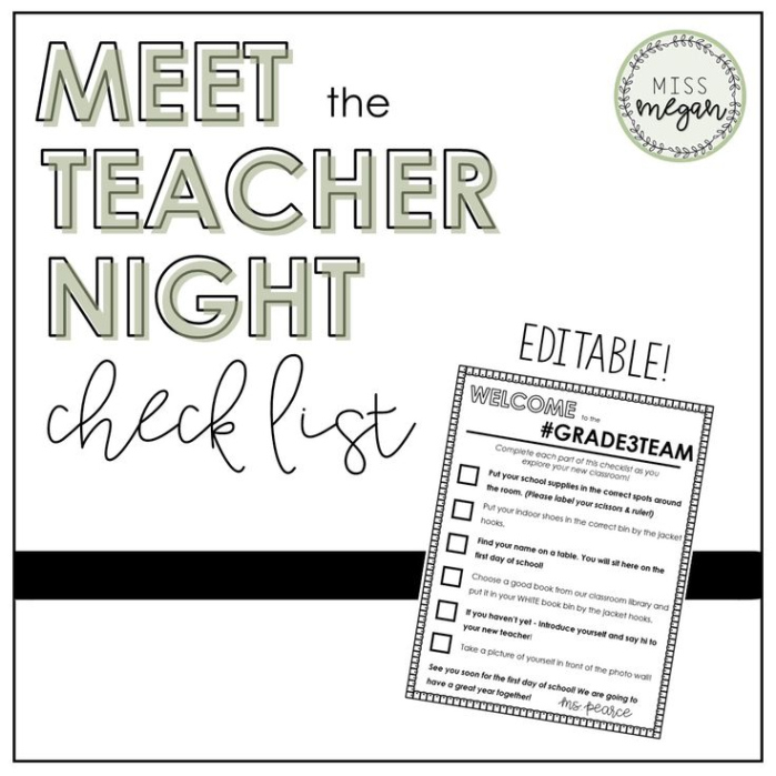 Free Sample Open House Meet The Teacher Template Excel