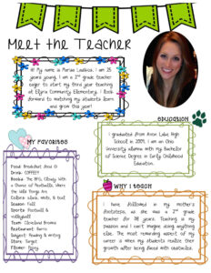 Printable Back To School Meet The Teacher Template Excel