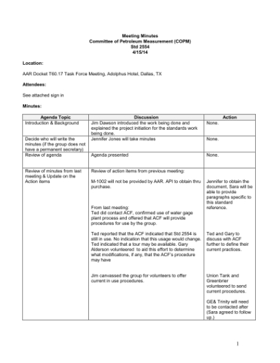 Printable Board Meeting Minutes With Action Items Template Excel