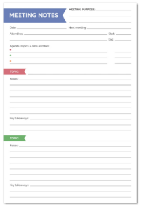 Printable Conference Call Meeting Summary Template Doc