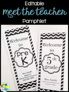 Printable Open House Meet The Teacher Template Word