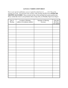 Printable Safety Meeting Sign In Sheet Template