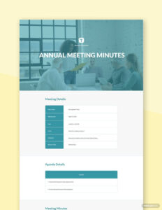 Sample Annual Corporate Meeting Minutes Template