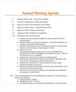 Sample Annual Corporate Meeting Minutes Template