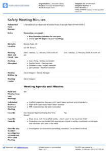 Sample Board Meeting Committee Report Template Excel