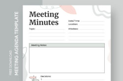 Sample Board Meeting Minutes With Action Items Template Excel