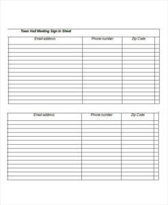 Sample Committee Meeting Sign In Sheet Template