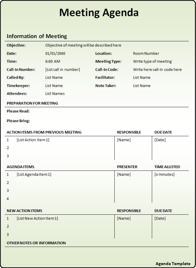 Sample Dental Office Staff Meeting Template Example