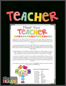 Sample Meet The Teacher Assistant Template Word