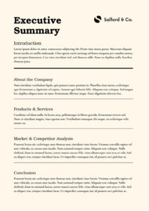 Sample Meeting Executive Summary Template Pdf