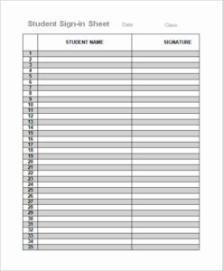 Sample Safety Meeting Sign In Sheet Template Sample