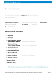 Blank Business Meeting Recap Template Word