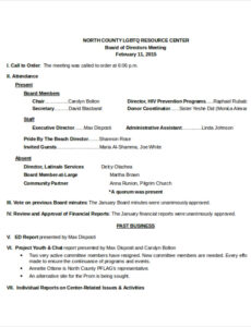 Editable Advisory Board Meeting Meeting Minutes Template