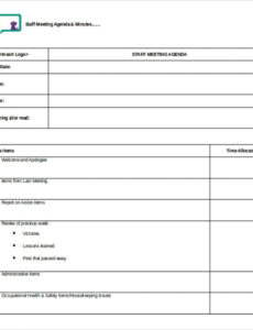 Editable Basic Board Meeting Minutes Template Sample