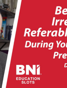 Editable Becoming Irresistibly Referable In Bni During Your Weekly Presentation  Youtube Bni 8 Minute Presentation Template Word