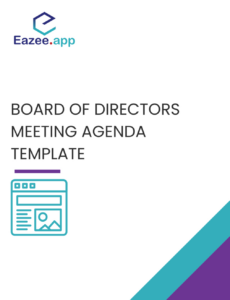 Editable Board Of Directors Meeting Template Word