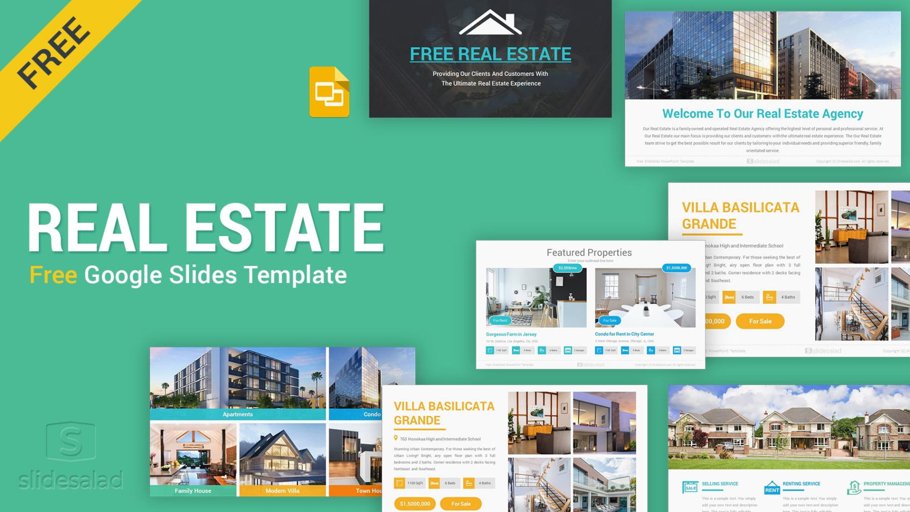 Editable Free Real Estate Google Slides Template Design  Slidesalad Real Estate Listing Presentation Template Pdf