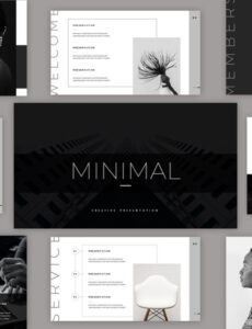 Editable Minimal Black And White Presentation Por Artistic En Poweredtemplate Plantilla De Powerpoint 09615 Black And White Presentation Template Word