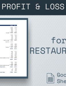 editable profit and loss statement for restaurant income statement for restaurants restaurant income restaurant profit and loss statement template example