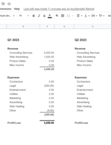 editable profit and loss statement template free for google sheets  excel business profit and loss statement template doc