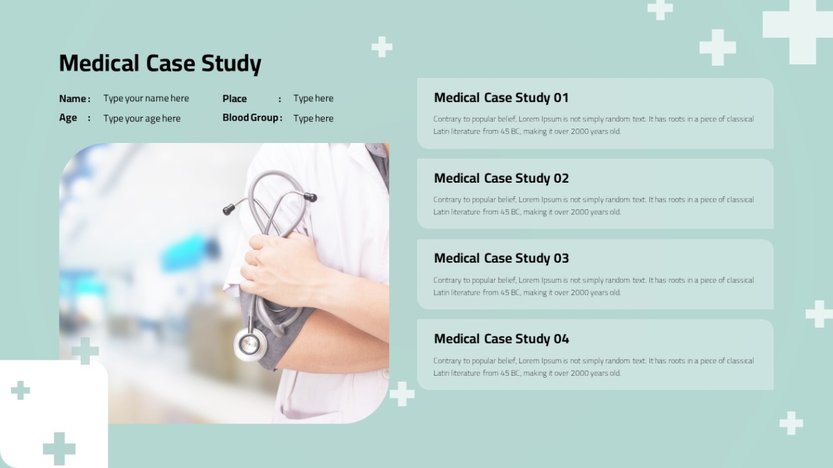 Free Attractive Medical Case Presentation Template  Slidekit Case Study Poster Presentation Template Example