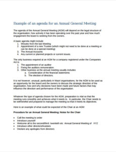 Free Blank Annual Corporate Meeting Minutes Template Sample