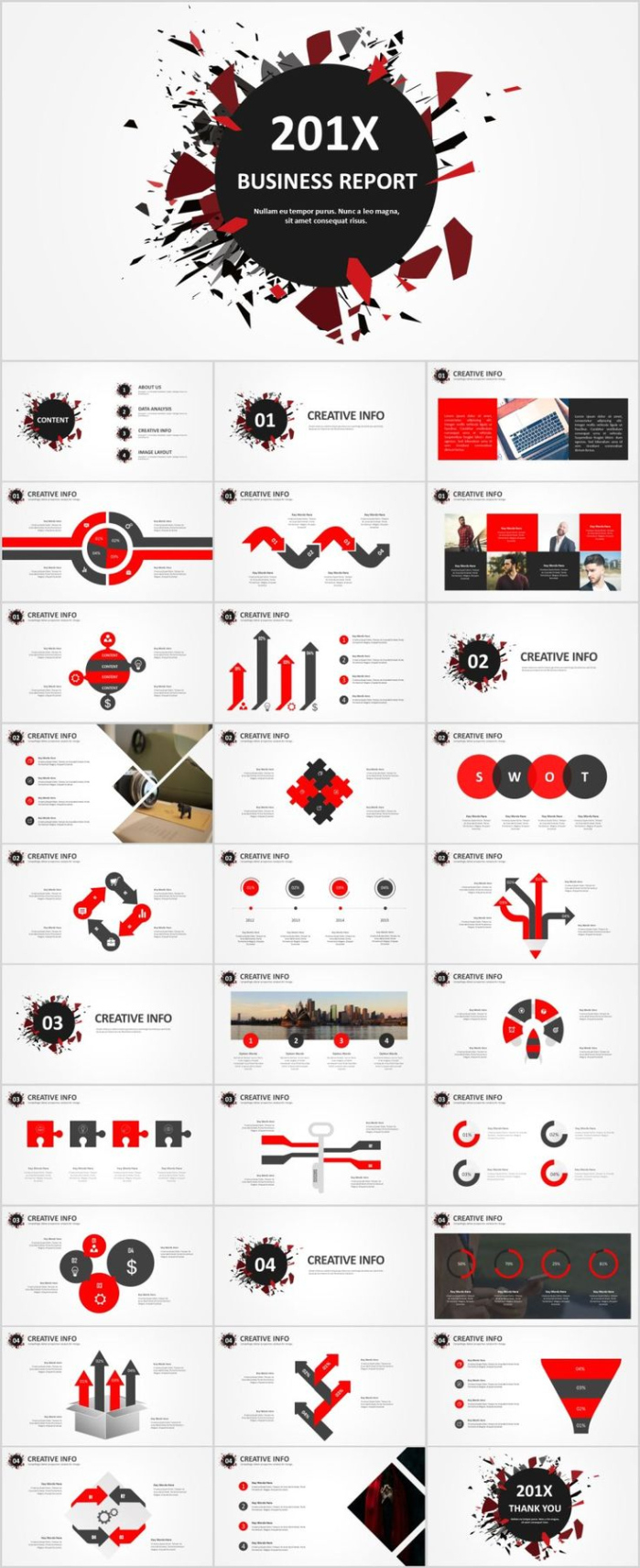 Free Business Infographic  31 Best Red Black Business Design Powerpoint Black And Red Presentation Template Doc