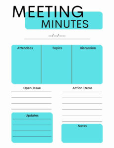 Free Editable Annual Corporate Meeting Minutes For Single Owner Template Sample