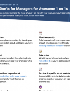 Free Editable Manager Employee One On One Meeting Template Word