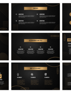 Free Free Golden Powerpoint Template  Printable Form Templates And Letter Black And Gold Presentation Template