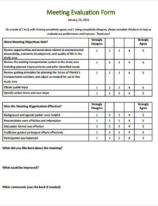 Free Printable Incorporating Feedback Into A Meeting Template Doc