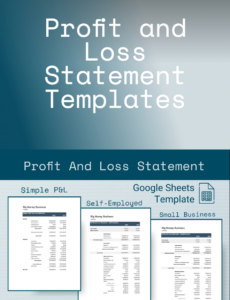 free profit and loss template for small business selfemployed profit and standard profit and loss statement template