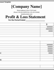 free profits and loss statement template fresh profit and loss template quarterly profit and loss statement template example