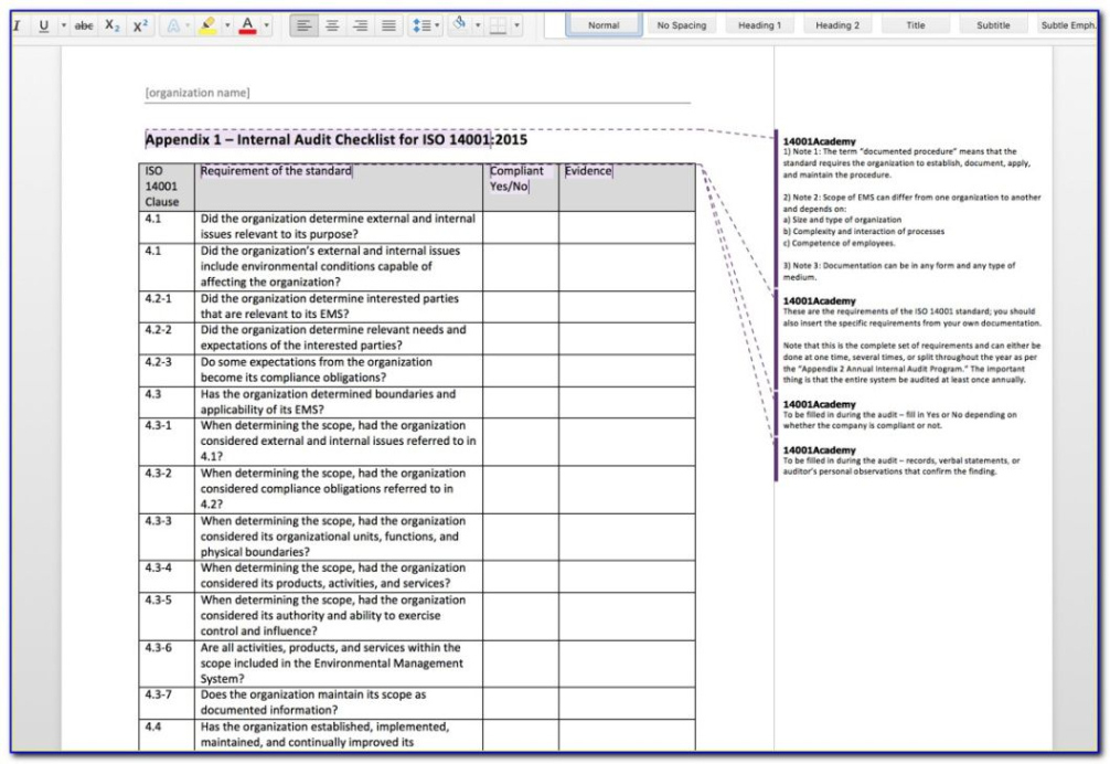 Free Sample Audit Entry Meeting Template