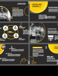 Presentation And Slide Layout Background Design Yellow And Black Circle Template Use For Black And Yellow Presentation Template Excel