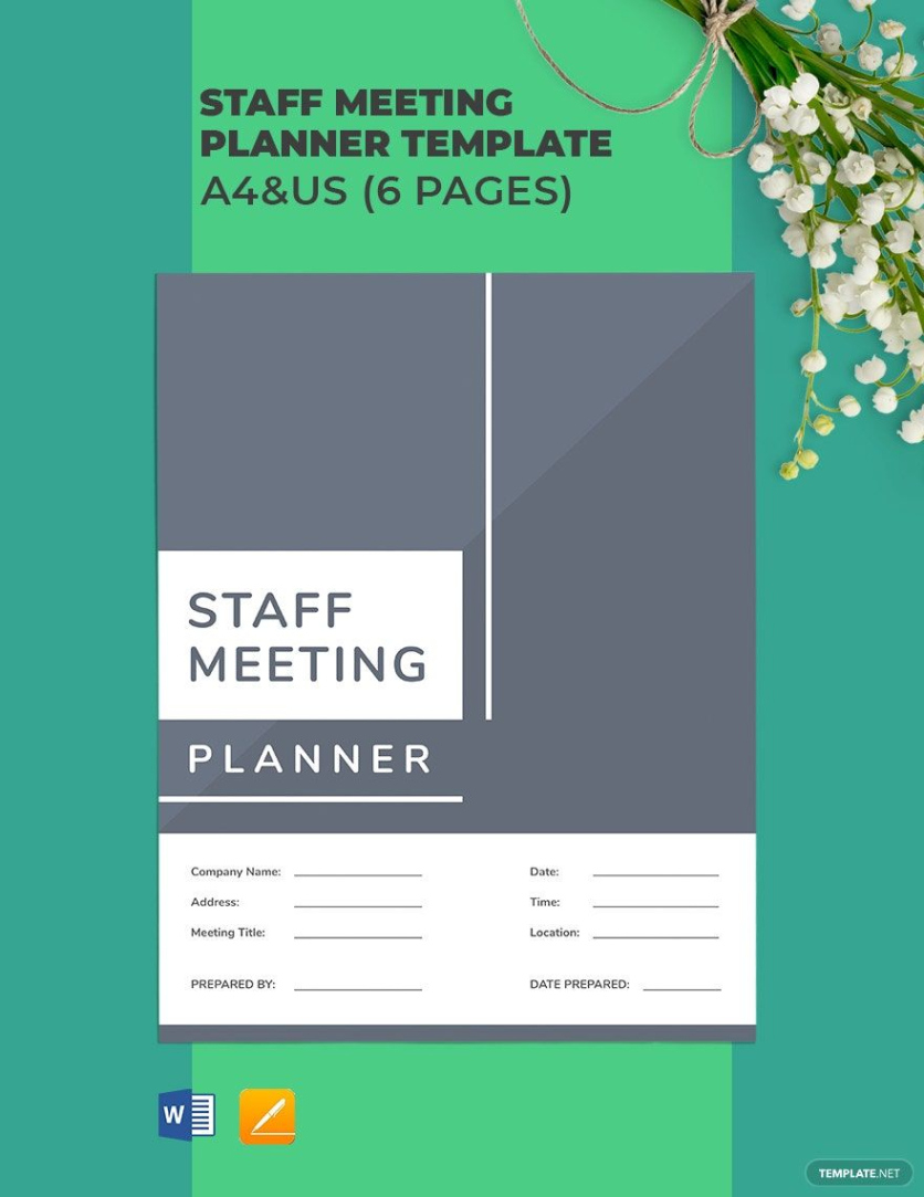 Sample All Staff Meeting Template Sample