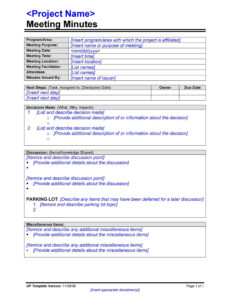 Sample Board Meeting Summary Template Word