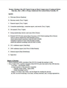 Sample Body Corporate Meeting Minutes Template Sample