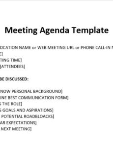 Sample First One On One Meeting With Employee Template Excel