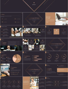 Sample Gold Black Work Report Powerpoint On Behance Black And Gold Presentation Template Excel