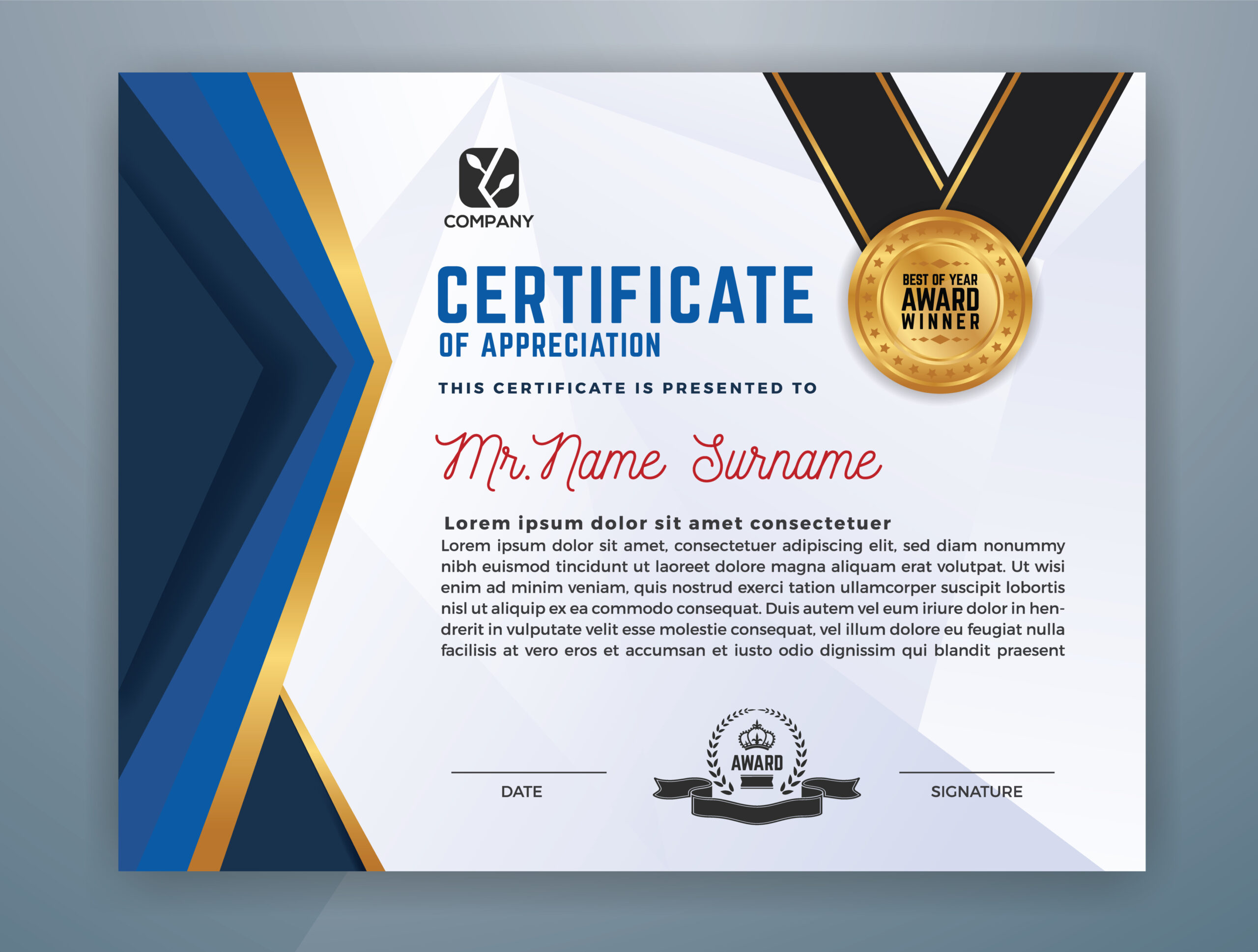 Sample Multipurpose Modern Professional Certificate Template 558466 Vector Art Certification List Company Presentation Template Excel