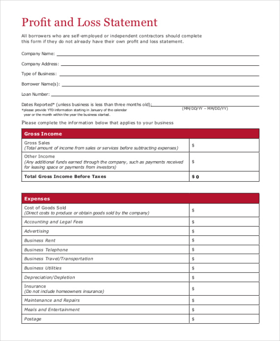 sample quarterly profit and loss statement template quarterly profit and loss statement template sample