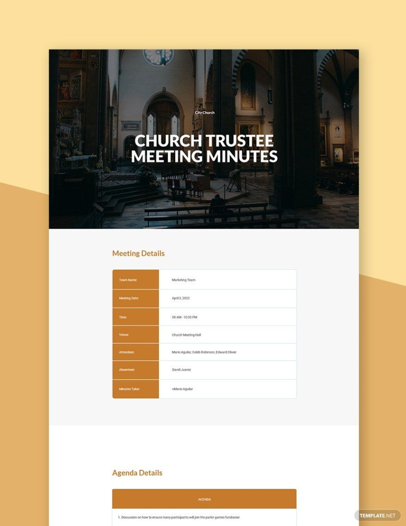 Blank Church Board Meeting Minutes Template